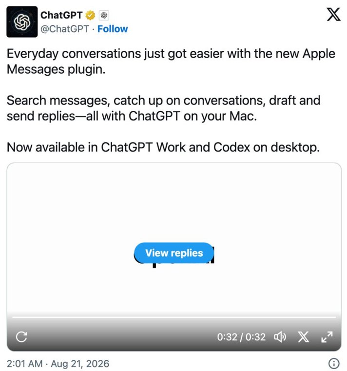 OpenAI扩大ChatGPT功能:可操控iMessage,挑战苹果隐私防线